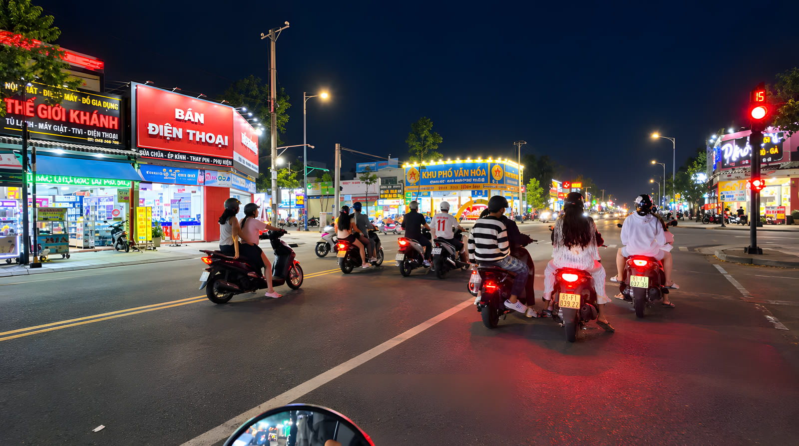 Ngã tư đường NE8 và DK5 gần lô đất chợ đêm Khu K